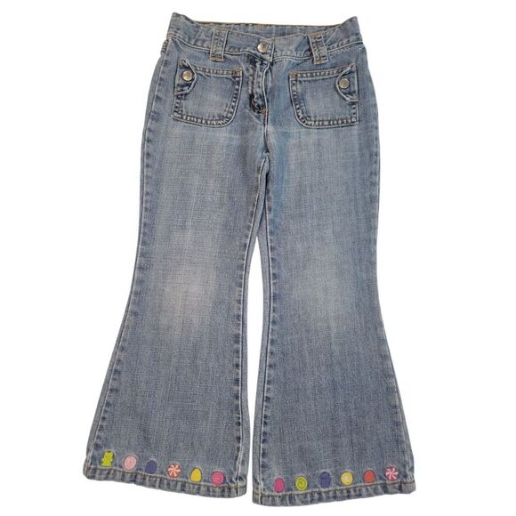 Gymboree Other - Gymboree Girls 5 Blue Jeans Embroidered Candy Gummy Bear Peppermint‎ Gum Drop
